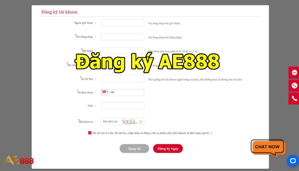 AE888 đăng ký | Hướng dẫn mở tài khoản cá cược AE888 chi tiết nhất